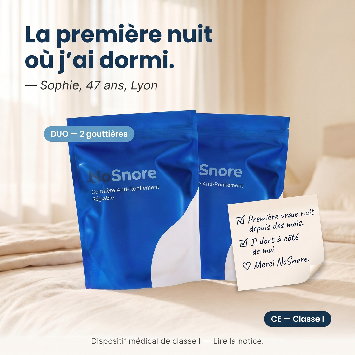 NoSnore — Gouttière anti-ronflement