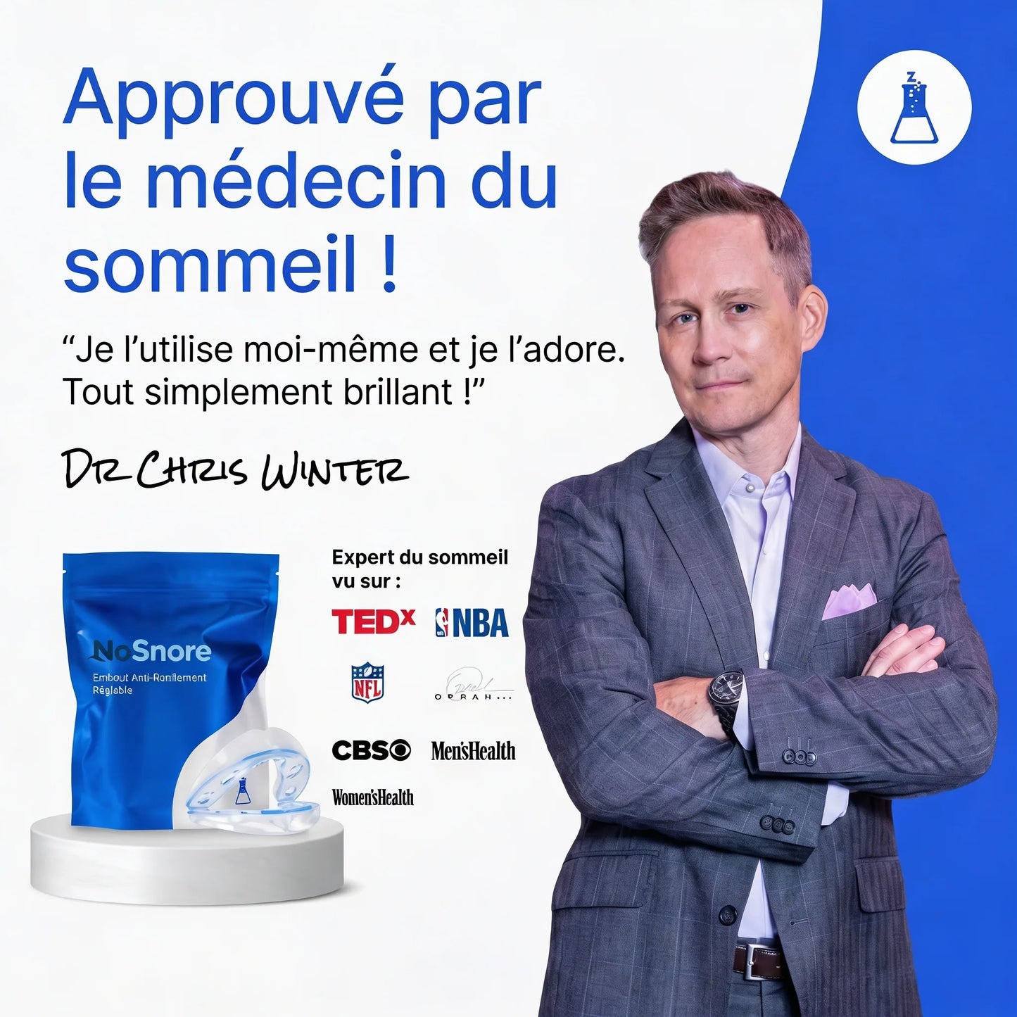 NoSnore — Gouttière anti-ronflement