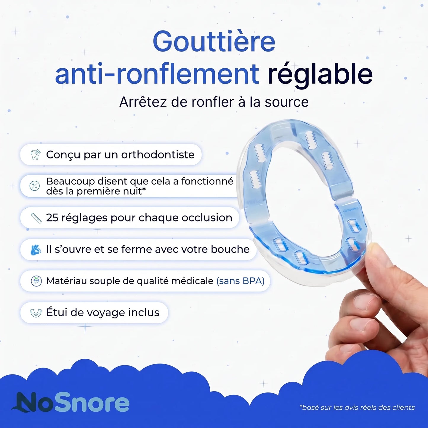 NoSnore — Gouttière anti-ronflement